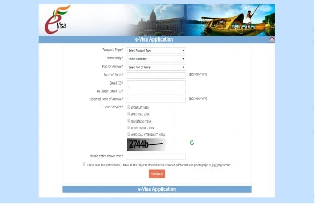 Paso 1 para solicitar visado para la India
