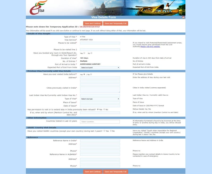 Paso 5 de la guía para solicitar el visado para India