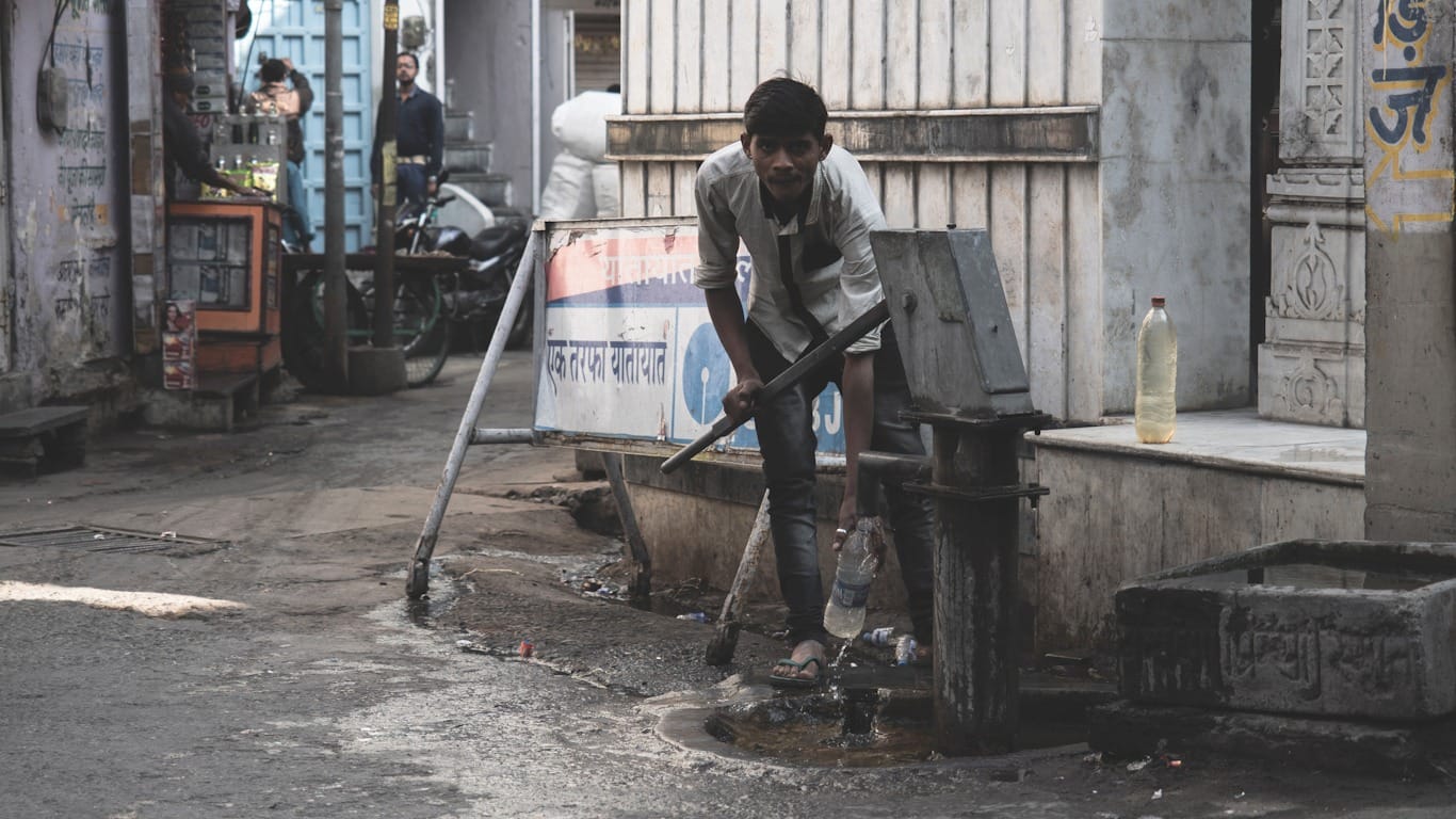 Agua en India y consejos de salud