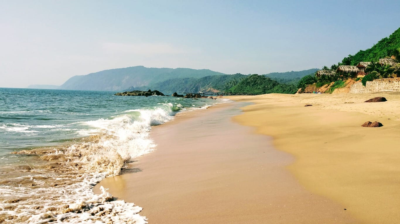 Clima en la India en la Playa de Goa en febrero