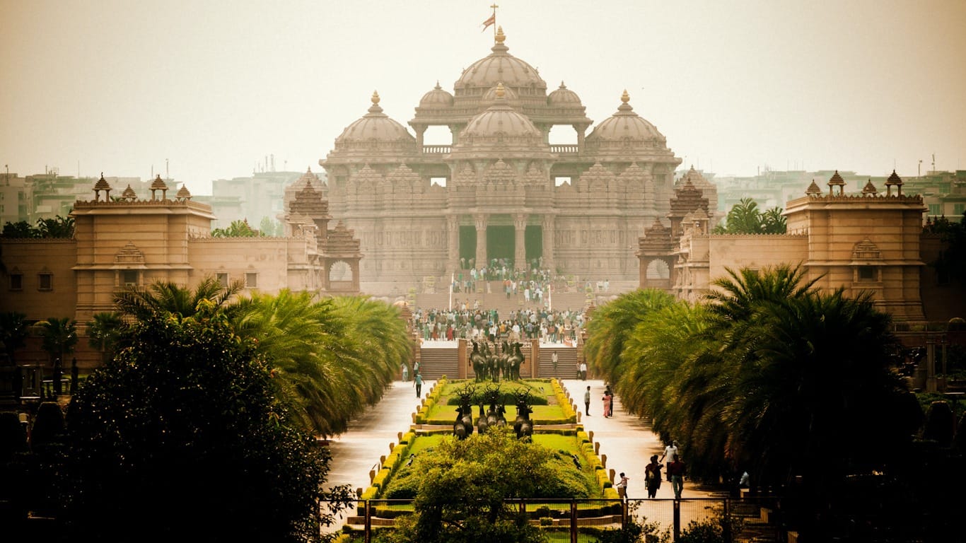 Templo Akshardham en Nueva Delhi