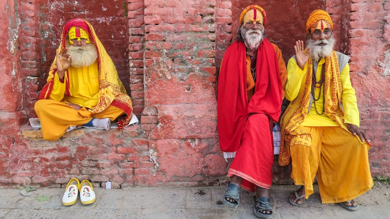 Sadhus en la India