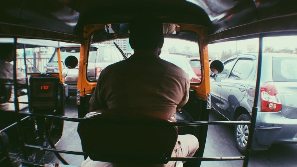 Timos de tuk tuk en la India
