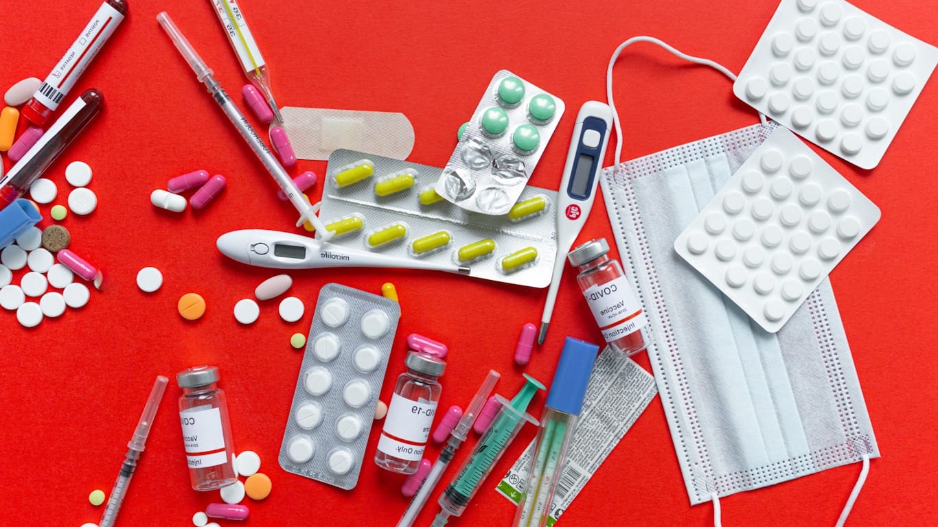 botiquín y vacunas para la India