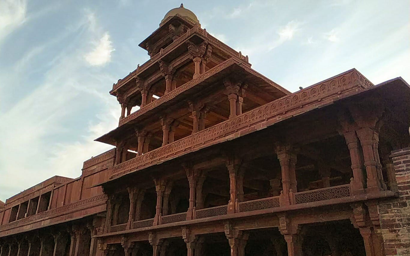 Panch Mahal en la ciudad de Fatehpur Sikri