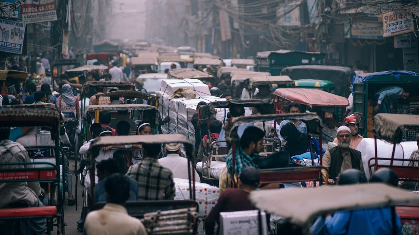 Rickshaw en Vieja Delhi