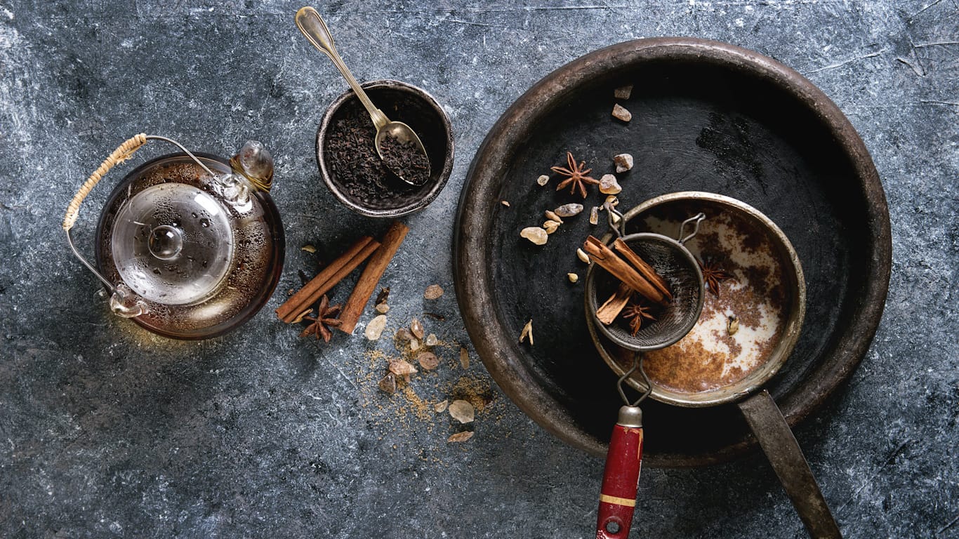 Los ingredientes del masala chai