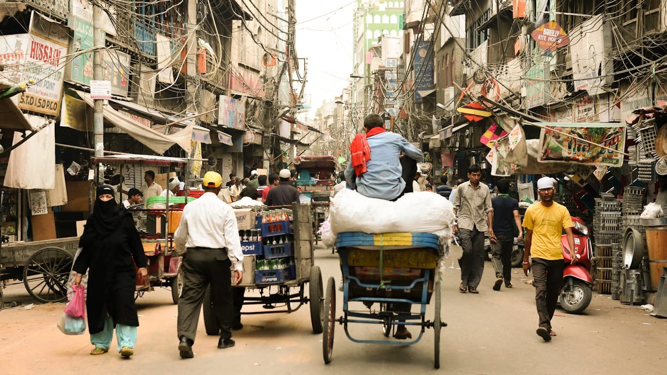 Calle de la vieja Delhi o Chandni Chowk