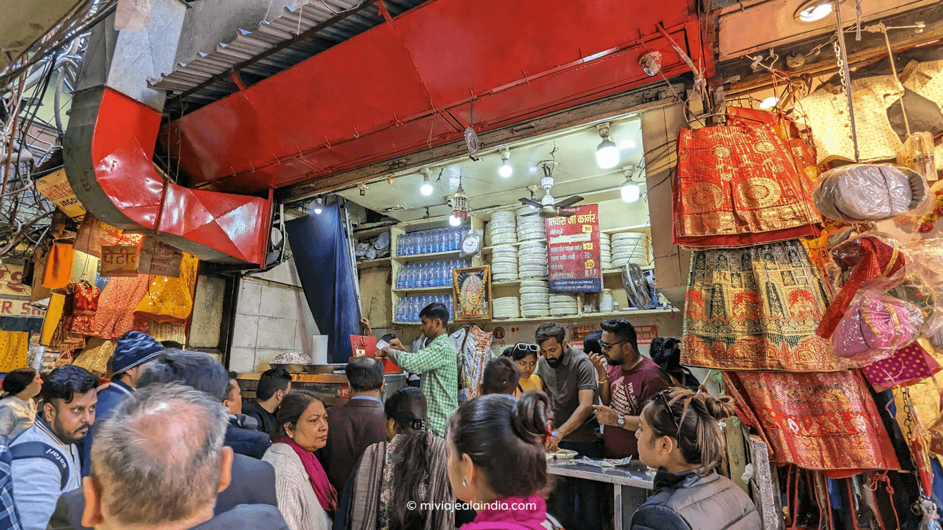Puestos de paratha en Chandni chowk