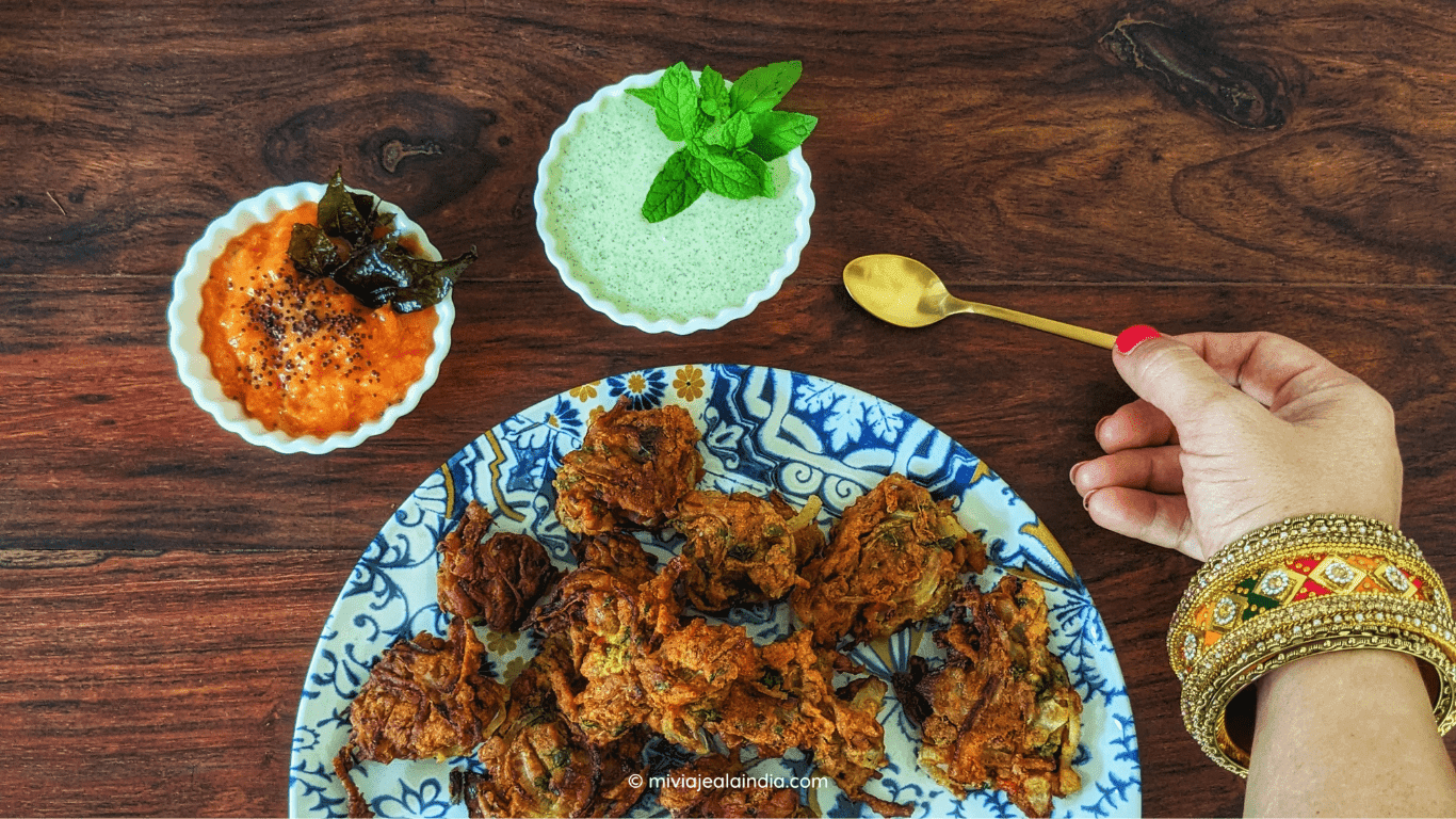 Pakoras de cebolla y su receta