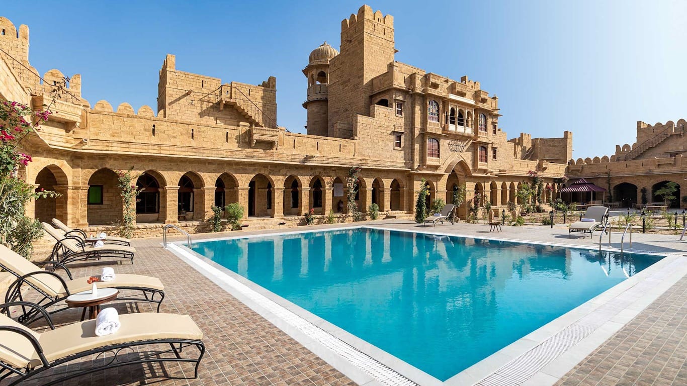Uno de los hoteles de lujo de Jaisalmer