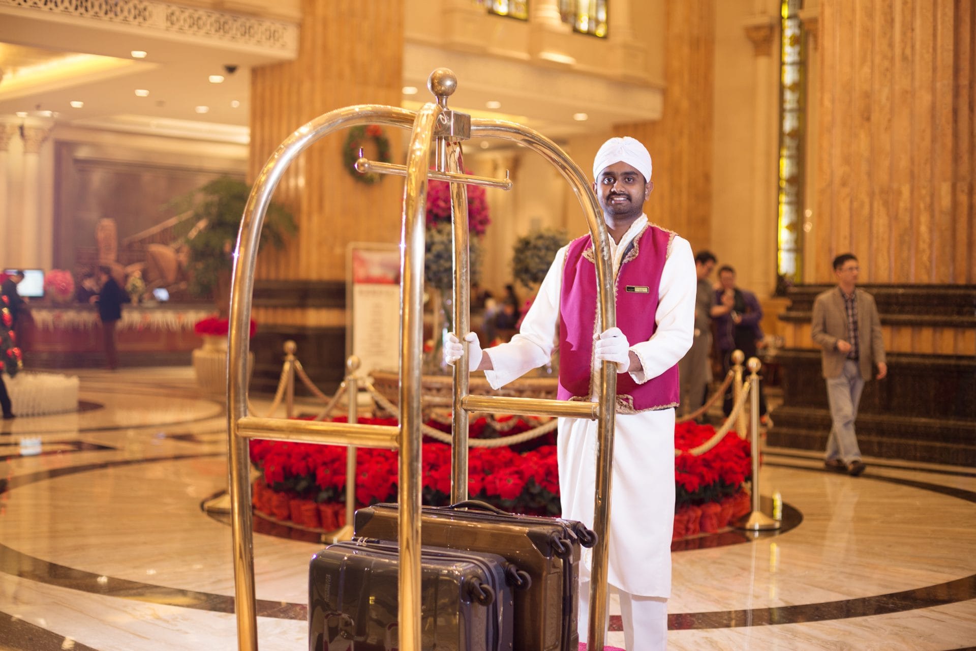 Bienvenida en los hoteles en India