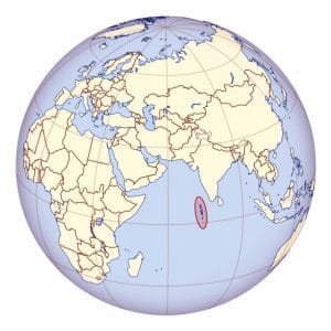 Maldivas en el mapa