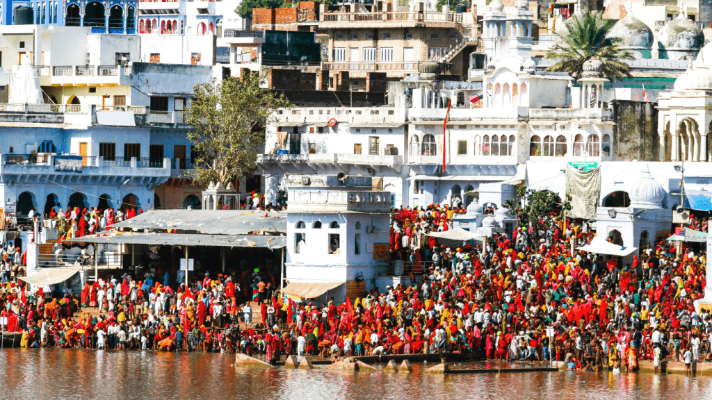 Lago de Pushkar durante el Festival del Camello
